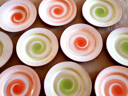 PLATO VAJILLA 29CM MIAMI GREEN & RED