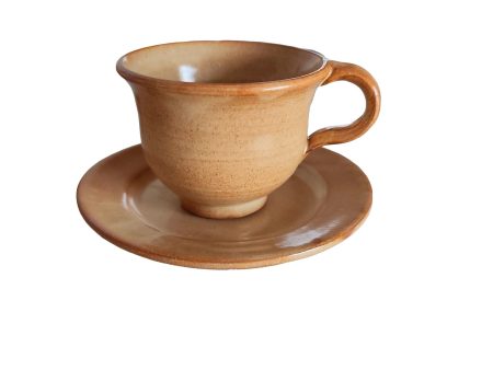TAZA Y PLATO DE CAFE GRES