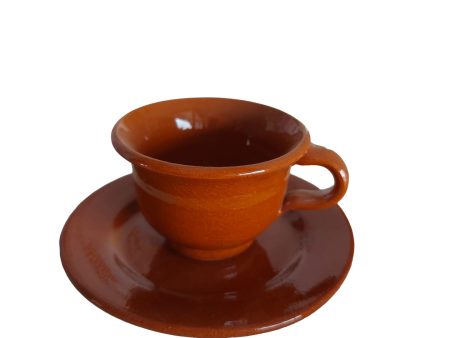 TAZA Y PLATO CAFE CON LECHE