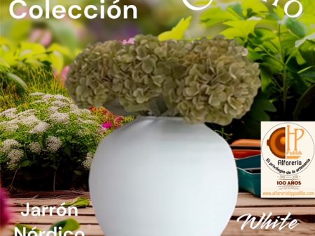 JARRON NORDICO WHITE 30X33CM